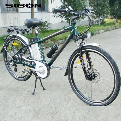 China SIBON B0510113 250W Aluminum Alloy Lithium Battery Suspension Fork Disc Brake Aluminum Alloy Frame 6 Speed Moutain Chinese Adult Electric Bike for sale