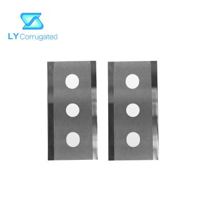 Cina 43*22*0.4mm Carbide Tungsten Steel Three Hole Paper Aluminum Foil Film Slitting Blade in vendita