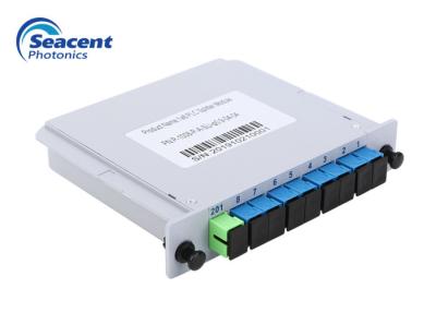 China 0.9mm 0.5m Cassette PLC Splitter 1x8 Plug In SC APC Connector for sale