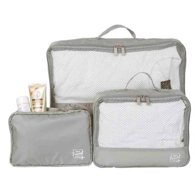 China NATIONAL Water Resistant Garment Storage Bags Travel Tote Cube Organizer 3 Piece Luggage Set for sale