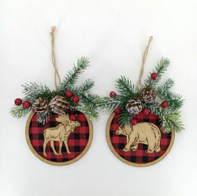 China Christmast Ornament SYART Christmas Home Decoration Supplies Gifts Decor Log Piece Pendant For Christmas Tree for sale