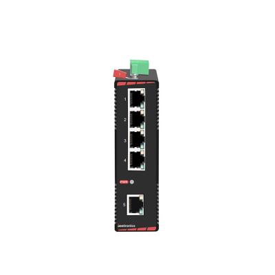 China LACP DC 12~52V Din-Rail 1G 5x 10/100Base-TX Unmanaged Fast Ethernet Industrial Switch for sale