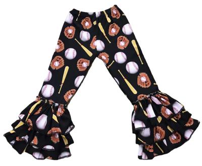 China Sustainable RTS hot sale baseball bell-bottom boutique girl clothes for sale