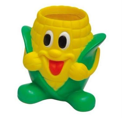 China garnish corn shape 3D silicone/rubber/ plastic desk pen & brush holders for ornaments for sale