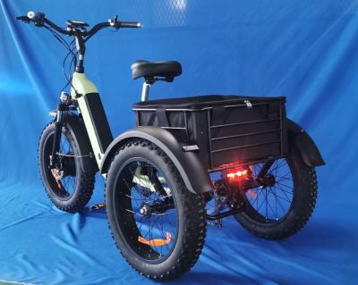 China 20*4.0 Electric Three Wheel Fat CargoBicycle With differential for sale