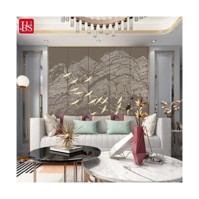 China factory supply modern 3d wall panel for living room wall fabric decor embroidered wallpaper decoration for sale