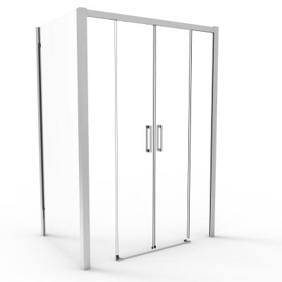 China aluminum ,Bathroom Shower Room ,Mirrorlight Color, double Sliding Door with side panel for sale