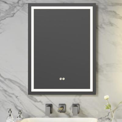 China Smart LED Bathroom Mirror with Anti-Fog Function, Stepless Dimming, Waterproof Design, Dual-Touch Control, 3000K~6000K Color Temperature, and Customizable Dimensions & Functions for sale