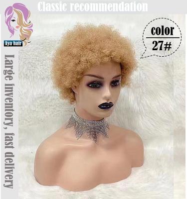 China Body Wave headgear European and American explosion hair black short curly hair wigs for African human hair wigs for sale