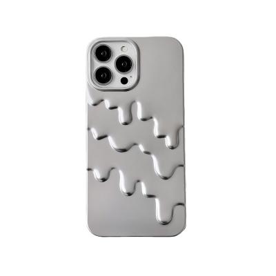 China Shockproof Luxury Cream Butter Electroplating Silver 13 Pro Bag Phone Accessories Cases Cover for iPhone 12 13 case14 Pro Max Covers for sale