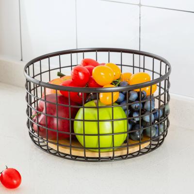 China Organizador de cocina de diseño moderno Cesta de alambre de hierro para almacenar artículos de escritorio en venta