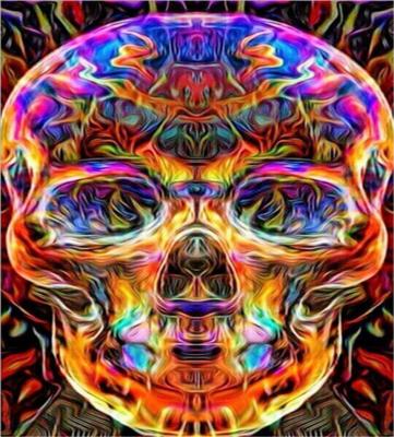 China Christmas Gifts DIY 5D Diamond Painting Abstract Colorful Skull Round Drill Picture Environmentally Friendly Wall Art Home Decor Factory for sale