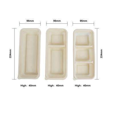 China Disposable Japanese Sushi Tray Party Biodegradable Sushi Box Take Out Sushi Container With Cover Low Price for sale