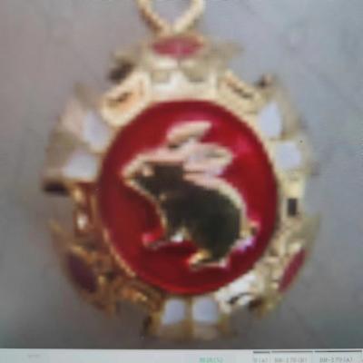 China Hollow Brass Enamel- China 12 Zodiac Chinese Rabbit Bell Alloy Decoration Bell for sale