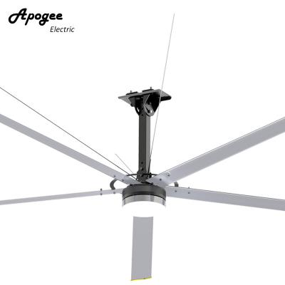 China Warehouse Workshop Gymnasium 16ft 4.8m HVLS Large Industrial Logistic Air Cooler Ceiling Fan With Light for sale