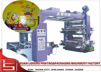 Chine machine d'impression de haute résolution de Flexo avec le petit pain à rouler, 80m/min à vendre