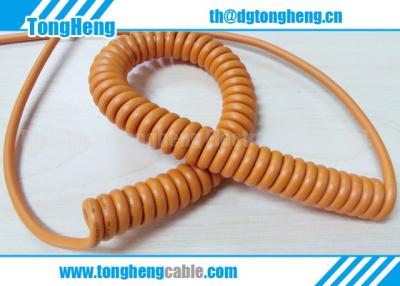 China Water Proof Elastomer TPE Sheathed Customized Marine Spiral Cable Rated 105C for sale