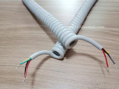 China UL20327 TPE-jacket Forklift Truck Curl Spiral Cable for sale