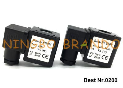 Chine Bobine DC24V AC110V AC220V 50Hz 15VA de vanne électromagnétique de Best-Nr.0200M avec le connecteur de MPM DIN43650A à vendre