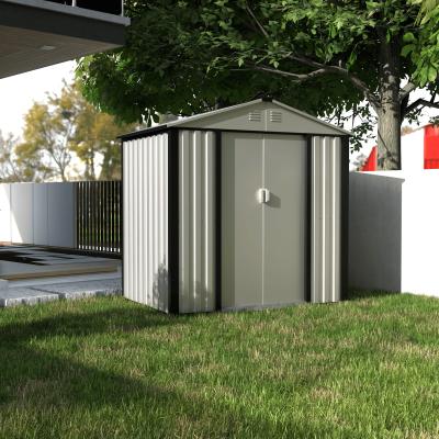 China Outdoor Garden Metal Tool Shed Prefab Waterproof And Rustproof for sale