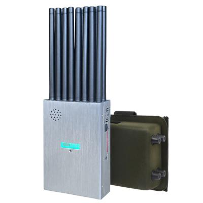 China 16 Antennans Portable Signal Jammer Blocking 2G, 3G, 4G, 5G Mobile Phone Signals , And GPSL1, GPSL2-L5, 2.4GWIFI, 5.2GWIFI, 5.8GWIFI, Lojack Signals for sale
