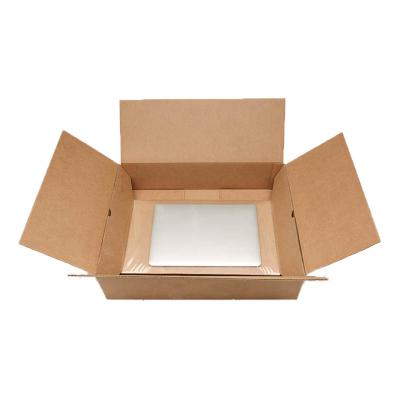 China Recyclable Eco Friendly Mailing Boxes Small Brown Kraft Paper Laptop Packaging Box For Ipad Electronics Packaging for sale