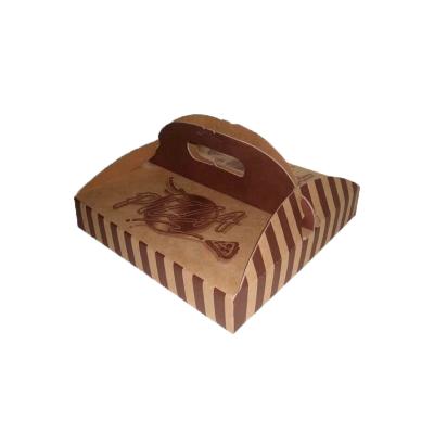 China Recyclable Wholesale Kraft Pizza Packing Box Custom Printed Cardboard Corrugated Cardboard Pizza Box For Food for sale