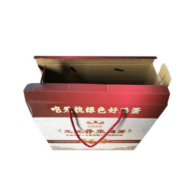 China Wholesale Supplier Product Packaging Gift Box Special Egg Packaging Paper Box Recyclable With Handle for sale