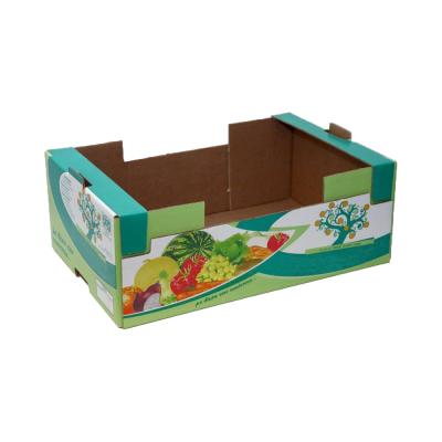China Recyclable Custom Color Printed Corrugated Paper Vegetable And Fruit Corrugated Paper Transport Packing Box for sale