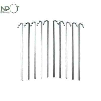 China Galvanized Tent Stake NPOT Galvanized Steel Tent Stakes Multiple Pack Sizes Tent Peg Perfect For Anchoring Camping Tents for sale