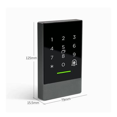 China Touch Screen 13.56khz WiFi BLE Access Control App Access Control Reader Digital Keypad Door Lock Card Reader for sale