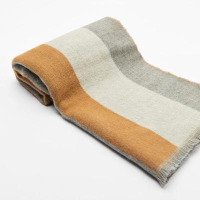 China Fashion \ Designer Neck Scarf Famous Brands Women Winter Pink Mohair Thick Warm Instant Scarf Comfortable \ Durable Plaid for sale