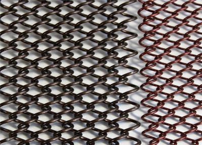China A rede de arame decorativa da cor de bronze, cortinas decorativas do metal usa por muito tempo a vida à venda