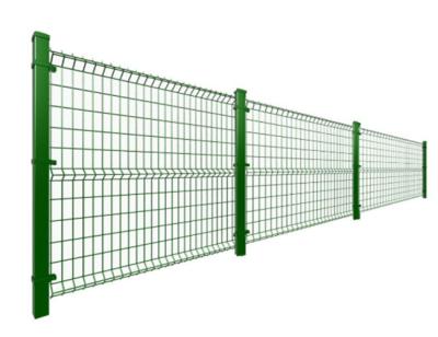 China Custom 3D 3 Folds Plastic Coated Wire Fencing Panels Grass Green Color for sale