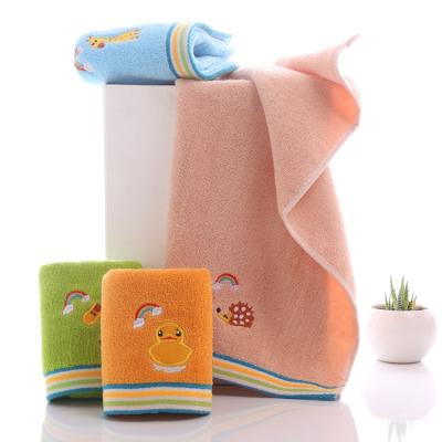China Child safe low price sensitive skin reusable kids towels with animal design that can be used while swimming and camping for sale