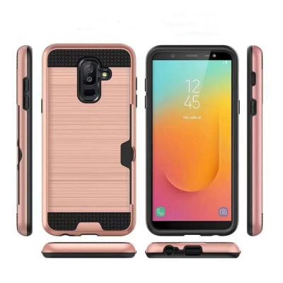 China Colorful Metal Brushed with Side Card Pocket Function Protective Shell For MOTO Phones G2 G3 G4 G4 PLUS G5 MOTO Z PLAY for sale