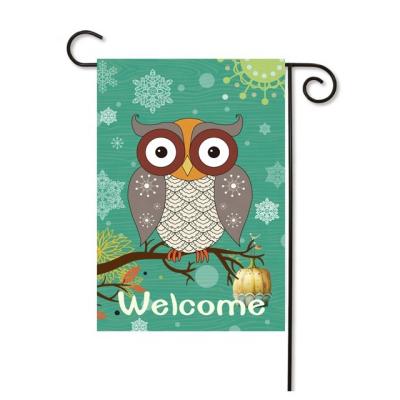 China Wholesale Hanging Double Sided 300D Sublimation Polyester Blank Or Blocker Garden Flag for sale