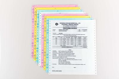 Chine 5 Plys Papier sans carbone / sans carbone pour billet continu FSC Pâte de bois vierge 55 gm 60 gm 62 gm 75 gm 78 gm à vendre