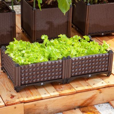 中国 車輪の耐食性の現代厚くされたハーブ プラスチック プランター 販売のため