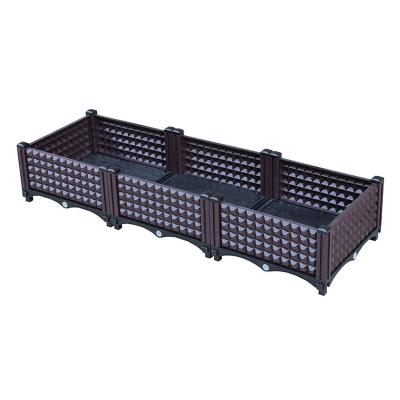 China Impermeable Pvc Rectangular Planter Boxes Plastic Veggie Planter Boxes 120cm Length for sale