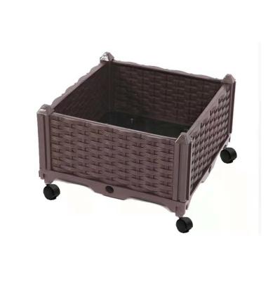 中国 European style convenient single box large rectangular plastic flowerpot planting gardening planting box 販売のため