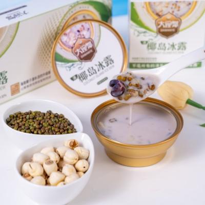China Etiqueta limpia Refrigeración de coco Qingbuliang ️ Postre asiático a base de plantas con leche y granos de cocoPronto para comer postre frío con leche de coco en venta