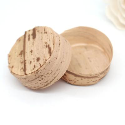 Chine Conteneur de nourriture jetable de tasses de dessert de feuille en bambou d'ODM 2.75inch à vendre