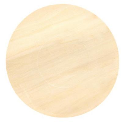 China 9 inch ODM Round Disposable Wood Plates Bulk Tableware For Barbecue Birthday for sale