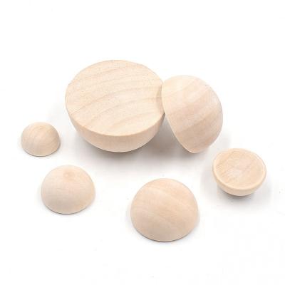 China New Design Wooden Color Wooden Bead Original Unfinished Half For Jewelry Making for sale