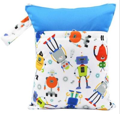 China Single Pack Reusable Waterproof Diaper Bag With Zipper For Bathing And Swimming for sale