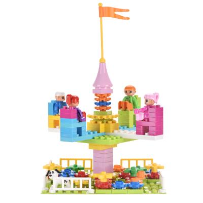 China Eco-friendly Most Popular Plastic Speed Park Building Set Funny Block For Kids 125pcs for sale