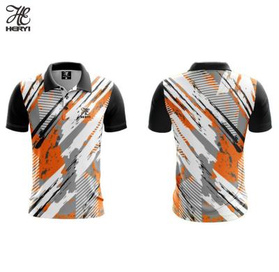China Anti-wrinkle youth sublimated polo shirts custom logo high quality mens dye sublimation polo shirts sport men polo shirt wholesale for sale