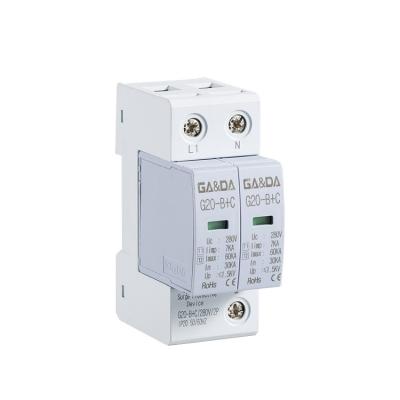 China PA66 Nylon Material And PBT SPD Engineering Plastics GADA 2P Surge Arrester B+ Series Power Supply Surge Protector for sale