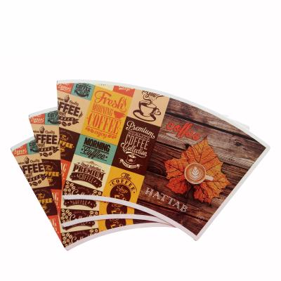 China Factory Paper Cups Raw Material for Making Paper Cup Pe Coated Printed Paper Cup Fan for sale